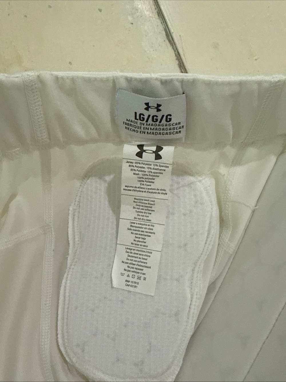 Under Armour Mens White Football Pants - Large - Picture 5 of 6